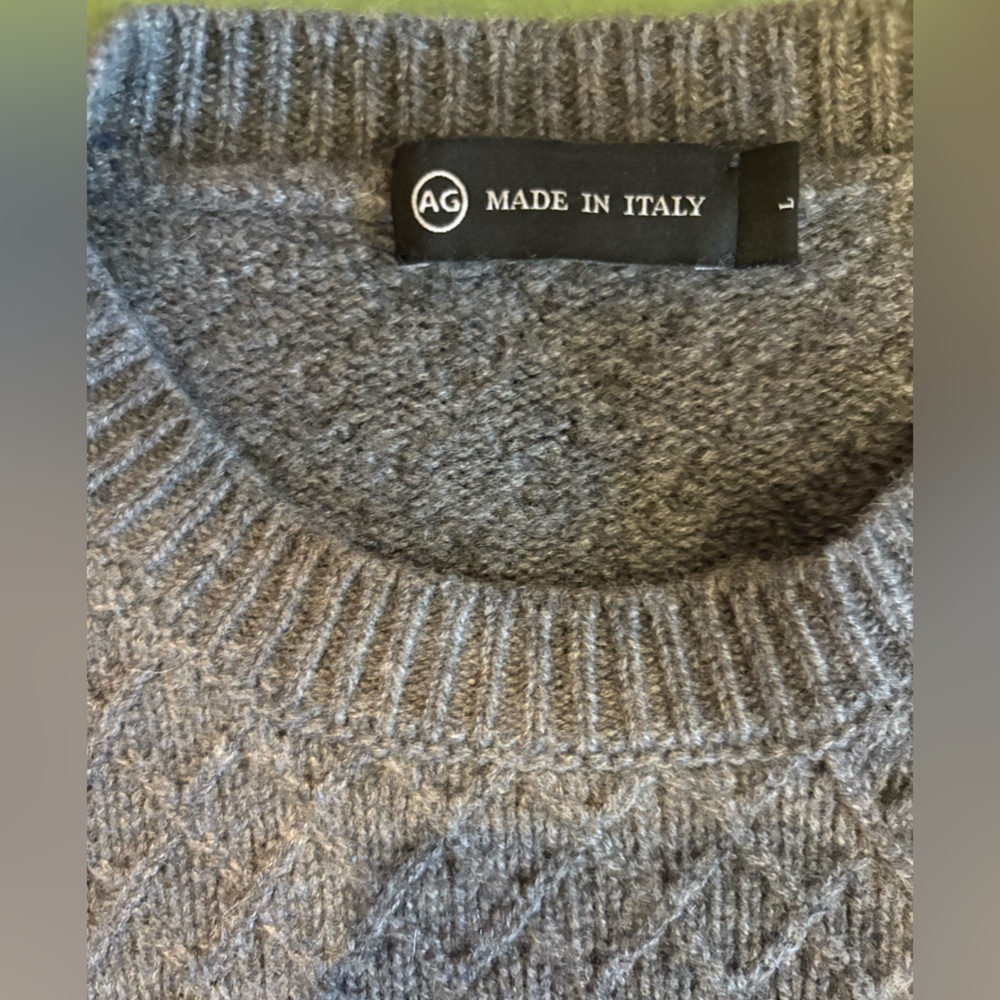 Ag Adriano Goldschmied Cashmere Gray Crewneck Sweater - Picture 4 of 5